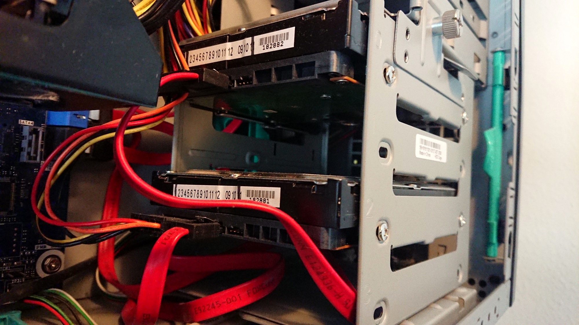 Festplattenchassis in einem Standard-PC